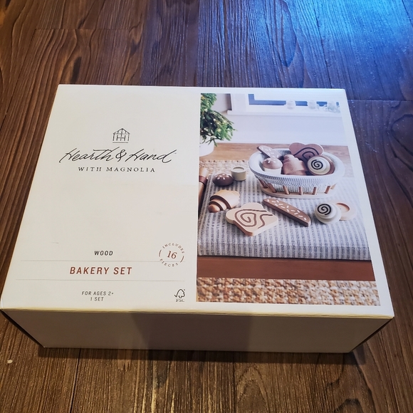 Hearth and Hand with Magnolia Toy Baked Goods Wooden Kids Food Set - Picture 2 of 8